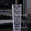 Hand Cut Tall Crystal Vase